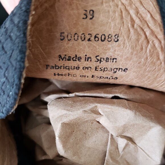 Free People At Ease Loafer Mule Leather Black size 39 / US 9 Snakeskin Boho - Picture 9 of 15